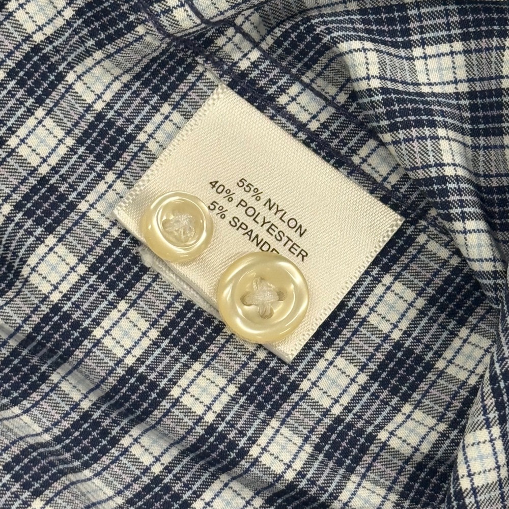 Peter Millar Summer Comfort XL Long Sleeve Button Down Shirt Gingham Check - Picture 7 of 9